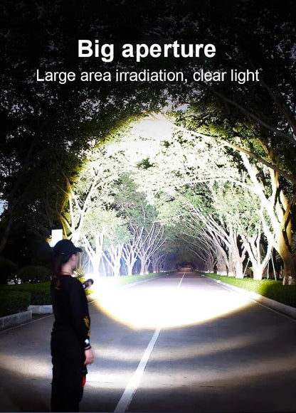 10000mAh High Power Led Flashlight 5000M Long Range Torch Rechargeable Ultra Powerful Outdoor Tactical Hand Lamp Camping Lantern