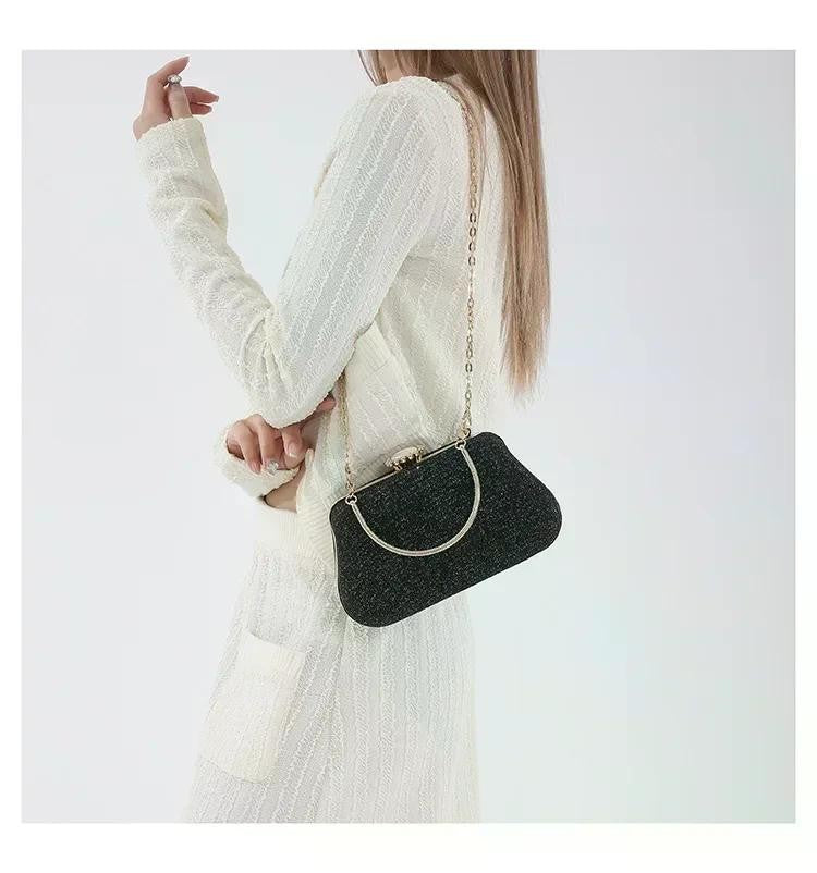 Luxury High Design Women Evening Bag Brand Party Banquet Glitter Bag for Ladies Wedding Clutch Handbag Shoulder Bag Chain Bolsas