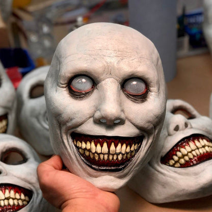Horror The Exorcist Demon Mask Smiling Face Cosplay Evil Creepy Ghost Skull Plastic For Halloween Carnival Party Costume Prop