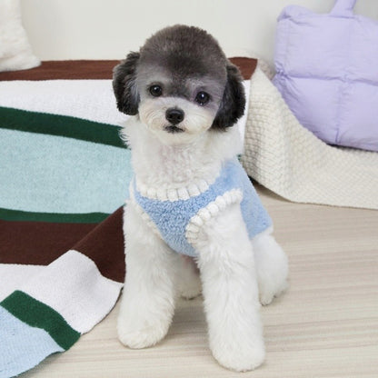 Roupas de cachorro de lã de outono Colete de cachorro com estampa de coelho Moda Moletom de cachorrinho Quente Colete de gato Pulôveres Moletons de estimação Fantasia de chihuahua
