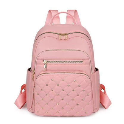 Casual Classic Vintage Backpack Elegant Multiple Pockets Women Backpack Adjustable Straps School Bag Girls