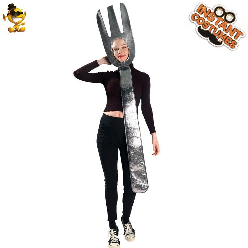 Funny Men's and Women's Tableware Costumes Halloween Couple Makeup Dance Party Stage Performance Costumes Cosplay Costumes