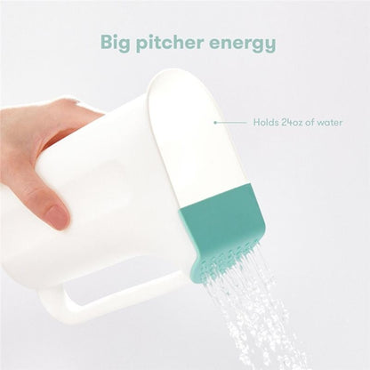ABMH-Tear-Free Baby Bath Rinse Cup Control Flow With Handle And Removable Rain Shower To Wash Hair And Body