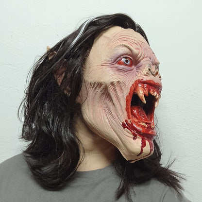 Realistic Bloody Scary Vampire Mask For Halloween Costume Party Cosplay Horror Movie Adult Fancy Dress Prop