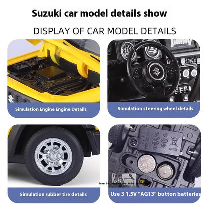 Miniaturas 1/24 Suzuki Jimny SUV Liga Off Road Modelo Diecast Puxar para Trás Brinquedo Infantil Presente Para Crianças Presente de Aniversário Para Namorado