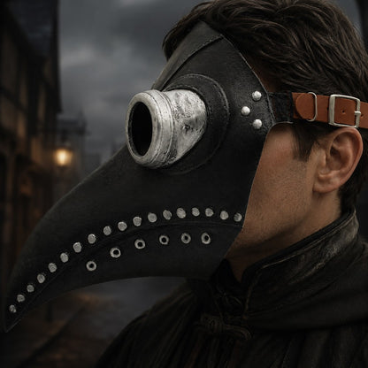 Steampunk Bird Beak Latex Mask Retro Gothic Costume Mask for Halloween Cosplay Carnival Party