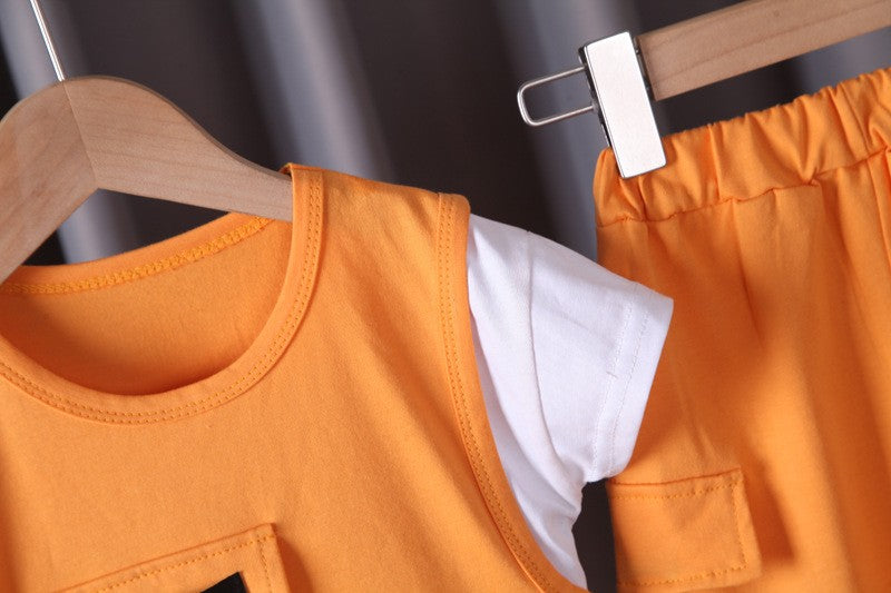 New Summer Infant Boys Clothing Children Casual T-Shirt Shorts 2Pcs/Set Toddler Baby Girl Clothes Sports Costume Kids Tracksuits