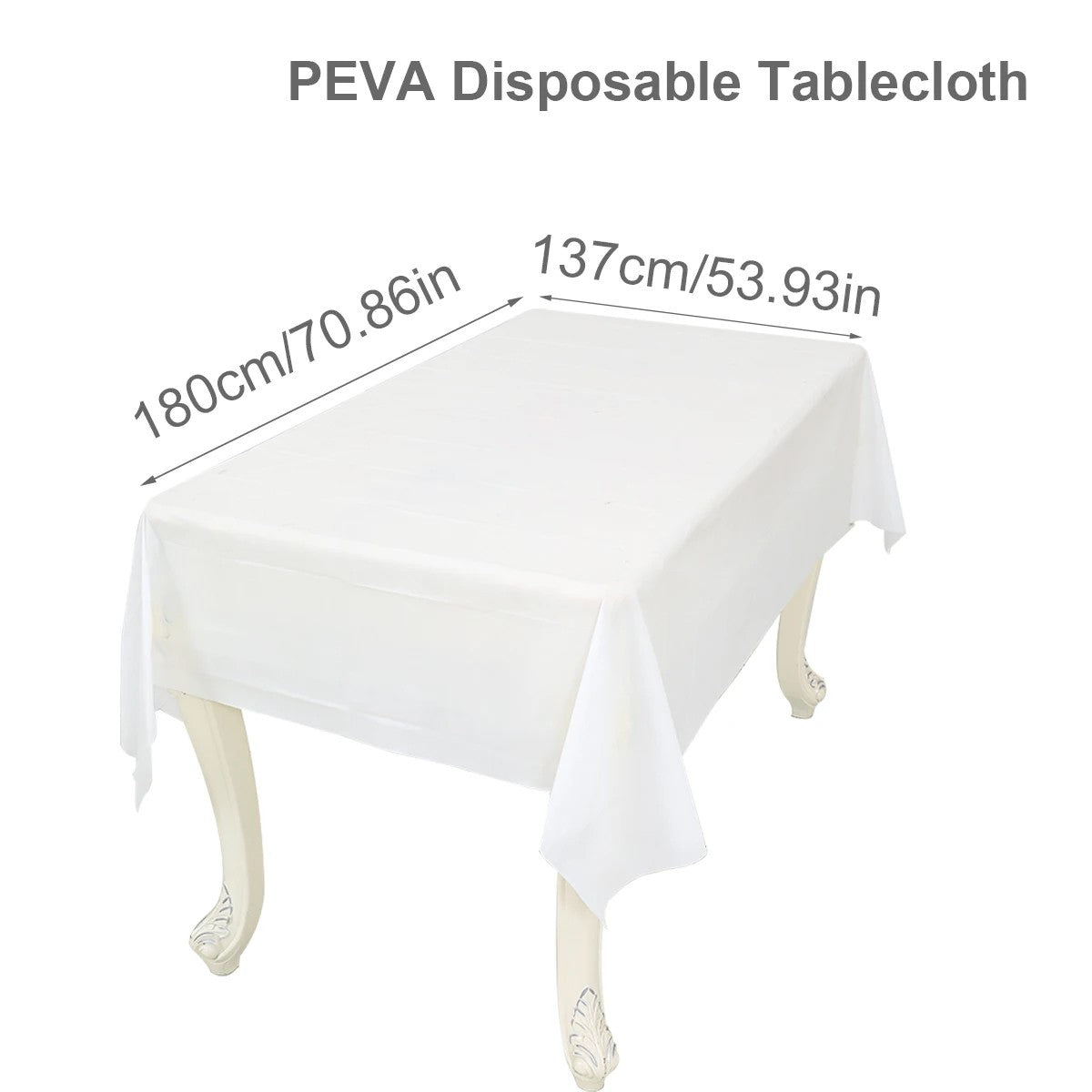 Rectangle PEVA Tablecloth Table Cloth Overlays Wedding Christmas Home Dining Table Decor 2024 Baby Shower Birthday Party Decor