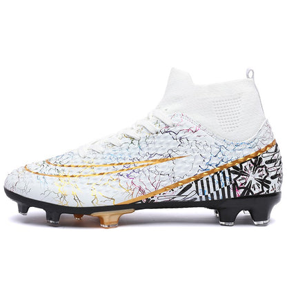 New Men Soccer Shoes Training Boys Outdoor Sport Football Boots Adult Long Spikes Non Slip Cleats Breathable Match Comfortable