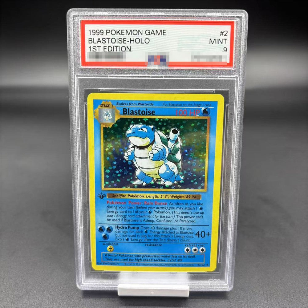 DIY 1999 PTCG JOGO Versão em Inglês 1ª EDIÇÃO CHARIZARD BLASTOISE Card de Coleção Card de Classificação 10Pontos Card de Anime Jogo de Cartas Presente Brinquedo