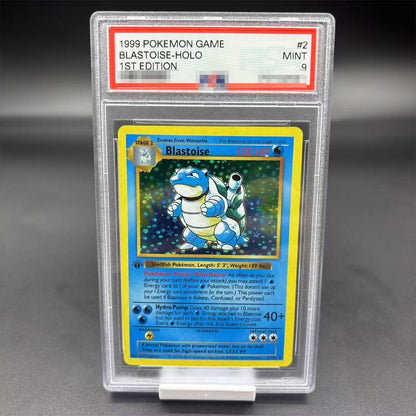 DIY 1999 PTCG JOGO Versão em Inglês 1ª EDIÇÃO CHARIZARD BLASTOISE Card de Coleção Card de Classificação 10Pontos Card de Anime Jogo de Cartas Presente Brinquedo
