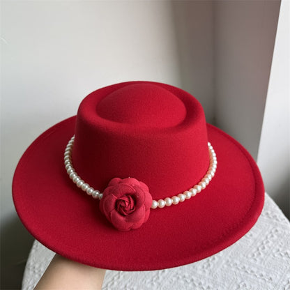 Chapéu Fedora unissex de inverno, superfície circular côncava e convexa, chapéu de jazz de feltro liso, elegante para homens e mulheres.