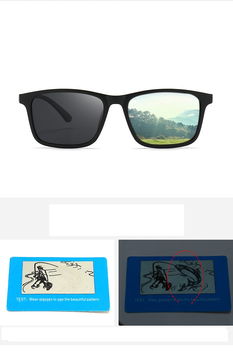 New Men's Fishing Glasses Fashion Polarized Sunglasses Elastic Painted Spring Foot Polarized Sunglasses 3234