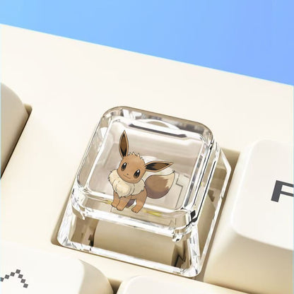 Pokemon Cross mechanical keyboard personalized anime keycap single Charmeleon Blastoise Eevee transparent cartoon keycap