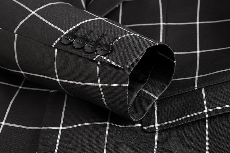 Single Breasted Plaid Suit Men's Clothing Fashion Simple Men Business Social Wedding Party Tuxedo Dress Blazers Jacket