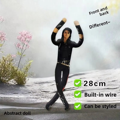 1/2/3pcs Anime Michael Jackson Cosplay Prop Doll Plush Stuffed Figure Dolls Room Decoration Abstract Joint Mobility Props Gift