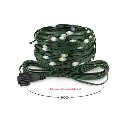 Outdoor LED Christmas Lights Green Wire Leather 24V Fairy Lights String Waterproof Garden Party Wedding Garland Decor New Year Q