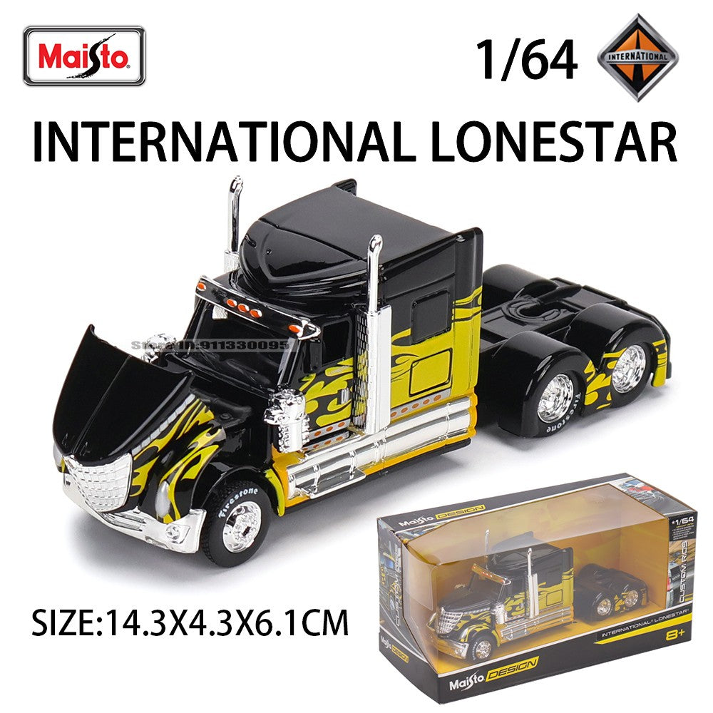Maisto 1:64 Mercedes-Benz MACK Anthem Trailer modelo de simulação de carro modelo de carro de liga leve brinquedo de carro masculino presente de coleção