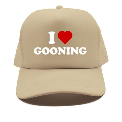 Funny I Love Gooning Baseball Caps Cool Summer Men Mesh Net Hat Humor Trucker Cap Unisex Outdoor Mesh Net Caps MZ-080