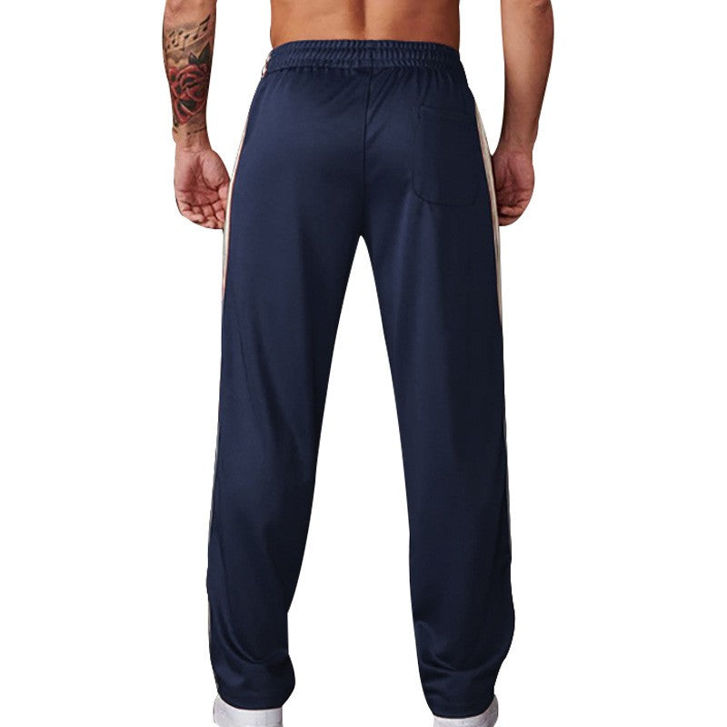 2024 Outono Europa E Estados Unidos Nova Moda Calça Reta Masculina Americana Solta Esporte Estampada Calça de Rua Combinando