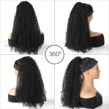 Aplique de Cabelo Humano Rabo de Cavalo Crespo Afro Cacheado com Cordão de 8 a 26 Polegadas 3C 4A Brasileiro Remy 100% Cabelo Humano para Mulheres
