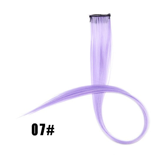 Mega Hair Tic Tac Sintético 55 cm Longo Colorido Liso Peças de Cabelo Sintéticas para Uso Diário Festas