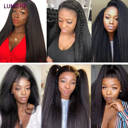 Pacotes de Cabelo Humano Liso Kinky Yaki 100% Cabelo Humano Virgem Puro Brasileiro Extensões de Cabelo em Promoção/Liquidação