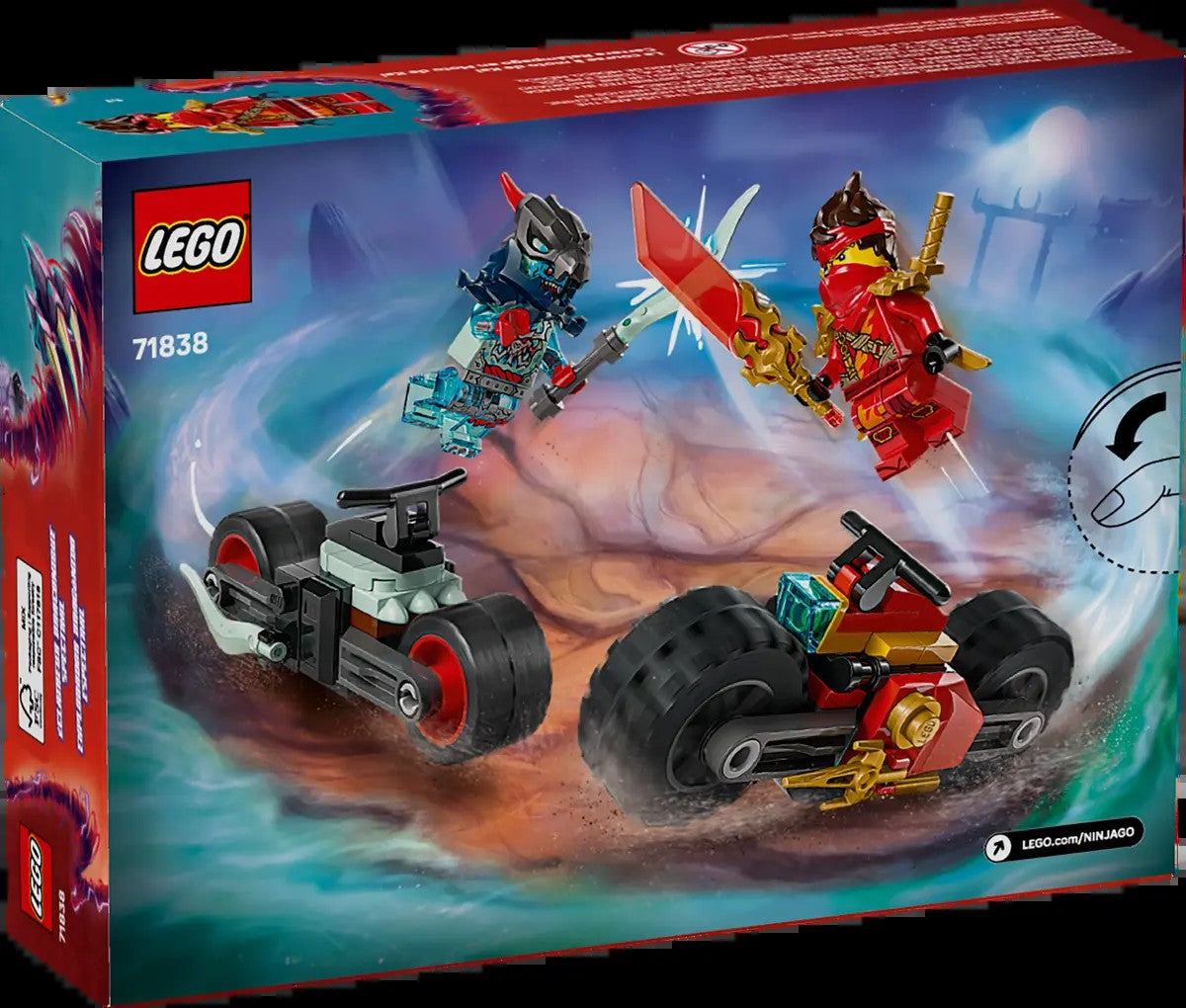 LEGO Phantom Ninja 71838 Perseguição de Moto do Kai Brinquedo de Bloco de Montar Quebra-Cabeça Presente