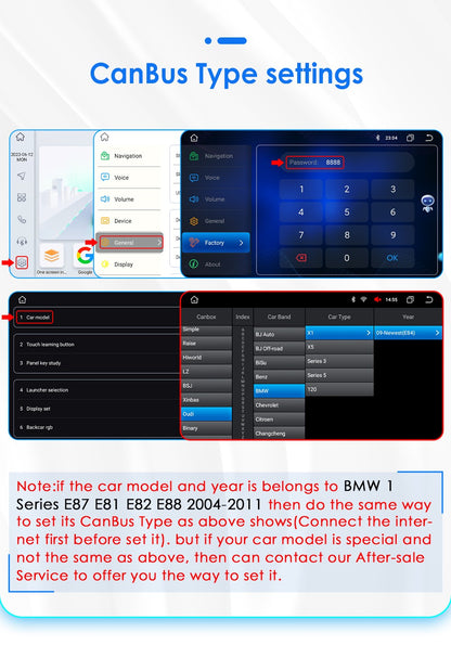 Carplay 4G Android 13 Car Radio for BMW 1 Series E81 E82 E87 E88 AT MT Auto Manual Multimedia Player Nav GPS 2Din Stereo DSP RDS