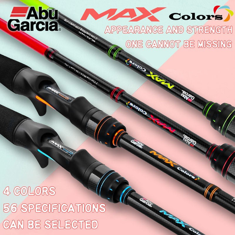 Vara de pesca Abu Garcia Rainbow original 4 cores 2 partes Vara de pesca de isca