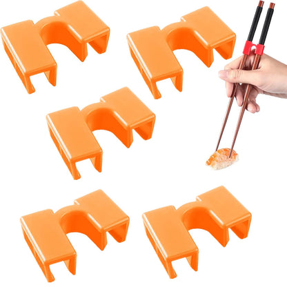 5PCS Training Chopsticks Replaceable Practice Chopsticks Plastic Non Slippery Heat Resistant Training Chopstick Right Left Hand