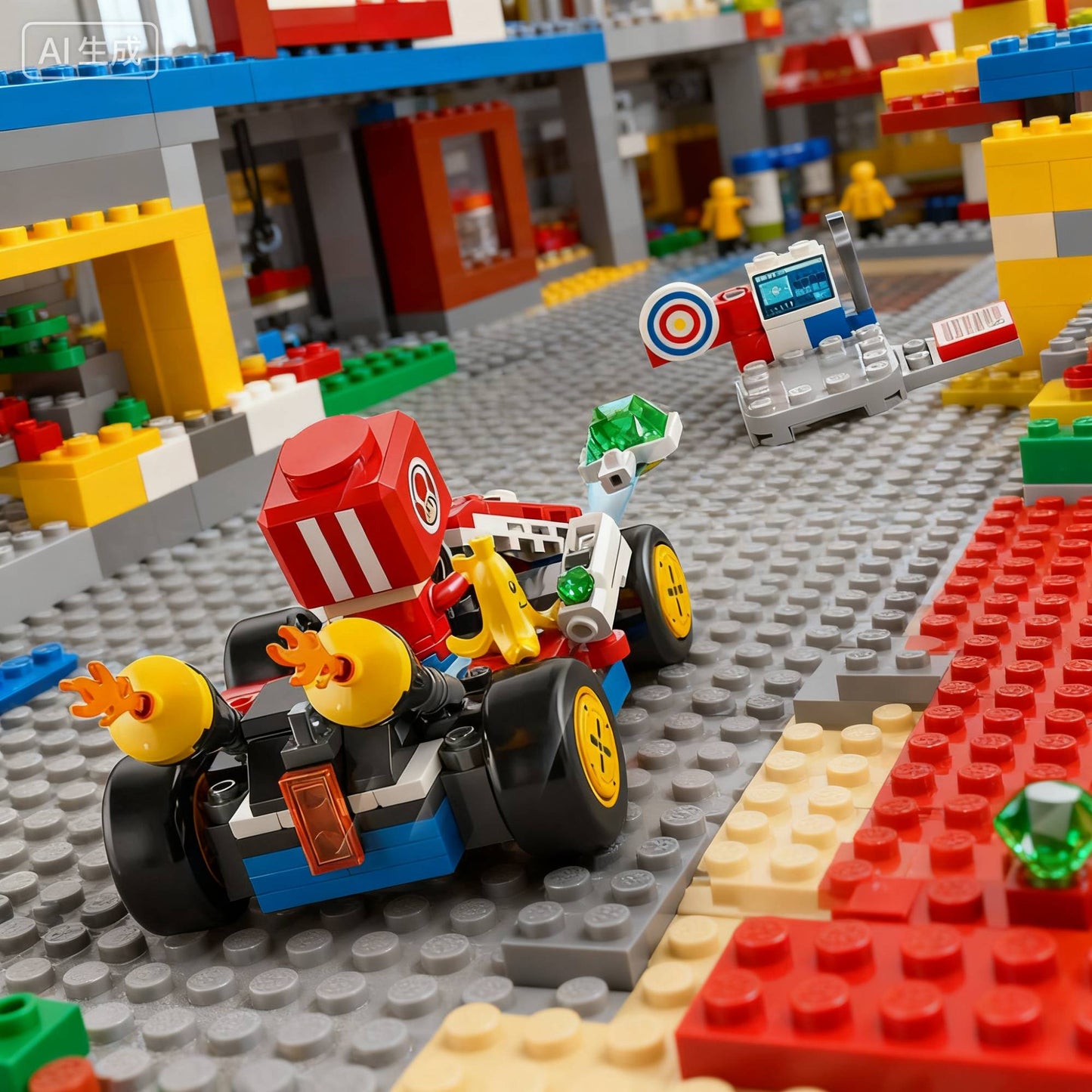 LEGO Blocos de Construção Série Super Mario 72032 Kart Padrão Quebra-cabeça Infantil Blocos de Construção Brinquedo de Presente