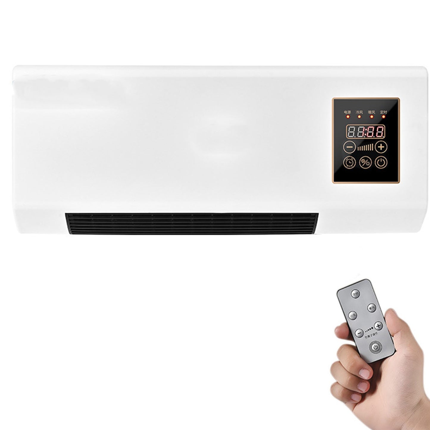 Ar Condicionado 2 em 1 1800W Quente Frio Uso Duplo Portátil de Parede com Controle Remoto para Casa Quarto