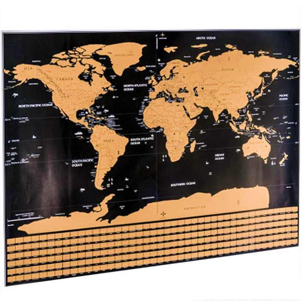International Erase Scratch Maps - Explore Adventure Maps 58X83 CM - Deluxe Scratch Off Maps Travel Poster Room Office Decor