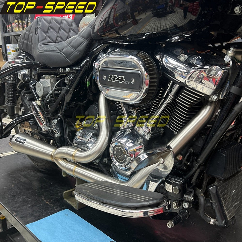 For Harley CVO Street Glide FLHXSE 2017-2025 CVO Road Glide ST FLTRXSTSE 2024-2025 2-Into-1 Exhaust Motorcycle Touring Mufflers