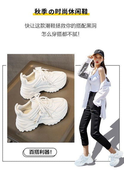 Women's Shoes Casual Shoes Spring Sneakers Platform Woman-shoes Tennis Female Fashion Thick Sole 2024 Roses Trainers Increased I