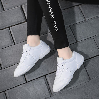 BAXINIER Girls Cheer Shoes for Women White Cheerleading Dance Sneakers Youth Shool Walking Shoes Athletic Training Tennis
