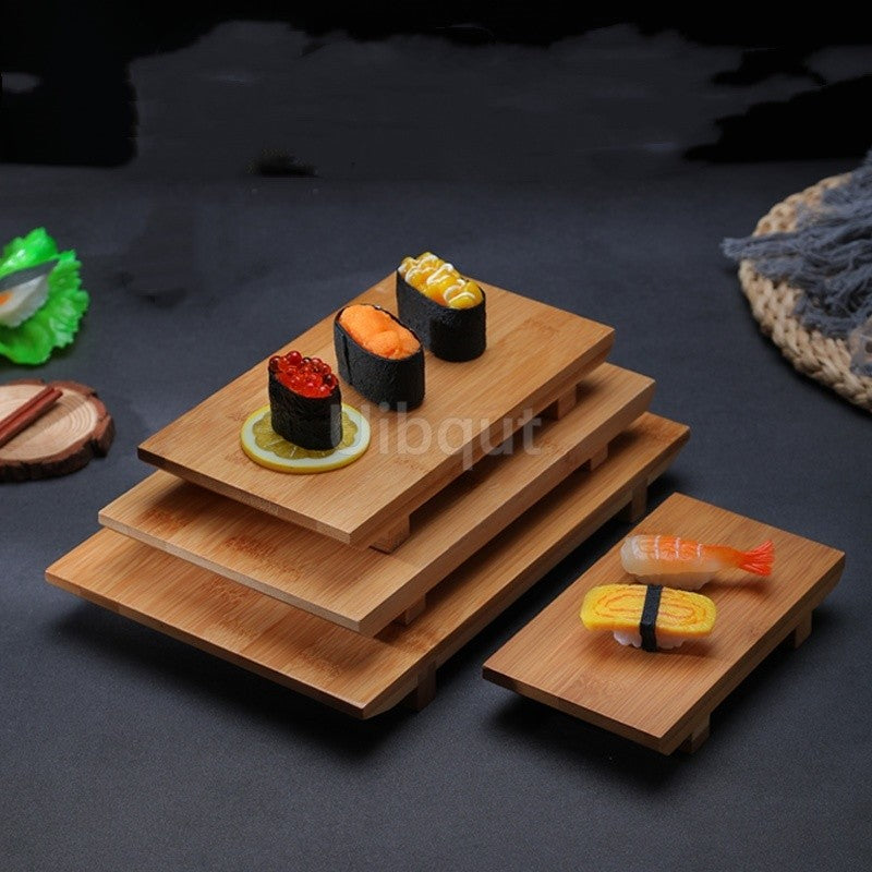 Bamboo Sushi Board boat plate Rectangular Platform Cooking Sashimi basin Japanese Korean Cuisine Tableware Serving Plate Tray