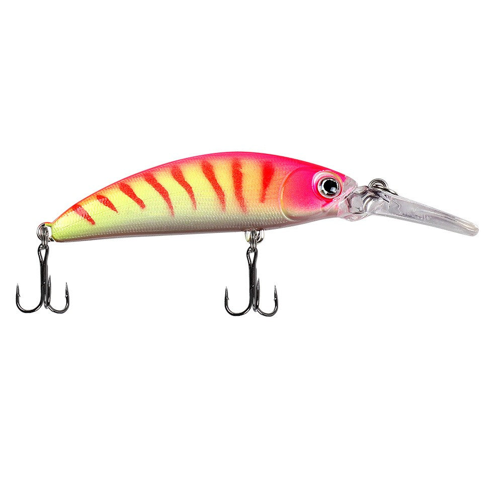 Isca Lure Placa Lingua Longa Sinking Minnow 7cm 6g Isca Artificial Arremesso Longo Pesca de Água Doce Salgada Isca Especial para Robalo e Per