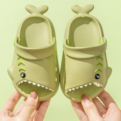 Children Sandals Kids Cartoon Shark Summer Toddler Boys Girls Soft Sole Baby Shoes Anti-Slip Slippers