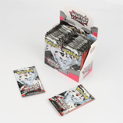 Novos jogos 4-36Pacote de Cartas Pokémon em Inglês Caixa de Booster Black Bolt White Flare Cartas de Batalha Pokémon Troca de Jogo Presente