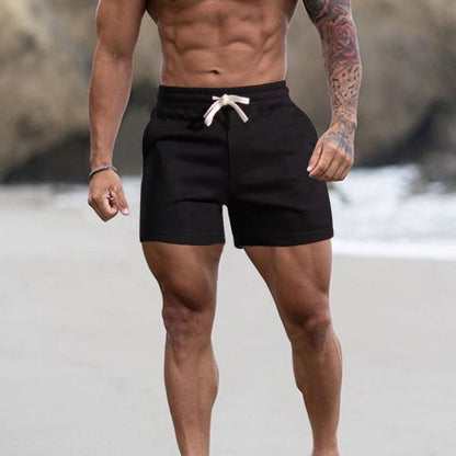 Summer Men Breathable Casual Gym Shorts Elastic Cotton Running Shorts Male Sport Basketball Shorts Blue Beach Shorts Man Clothes