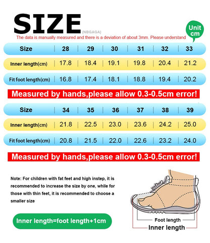 Four Seasons Sport Kids Sneakers Boys Casual Shoes For 5-16Years Children School Walking Non-slip Outdoor Running Shoes Leather