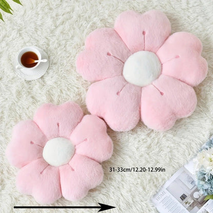 Flower Plush Throw Pillow Cute Daisy Stuffed Cushion Kawaii Sleeping Pillow Soft Office Chair Back Cushion Pet Mat Home Decor