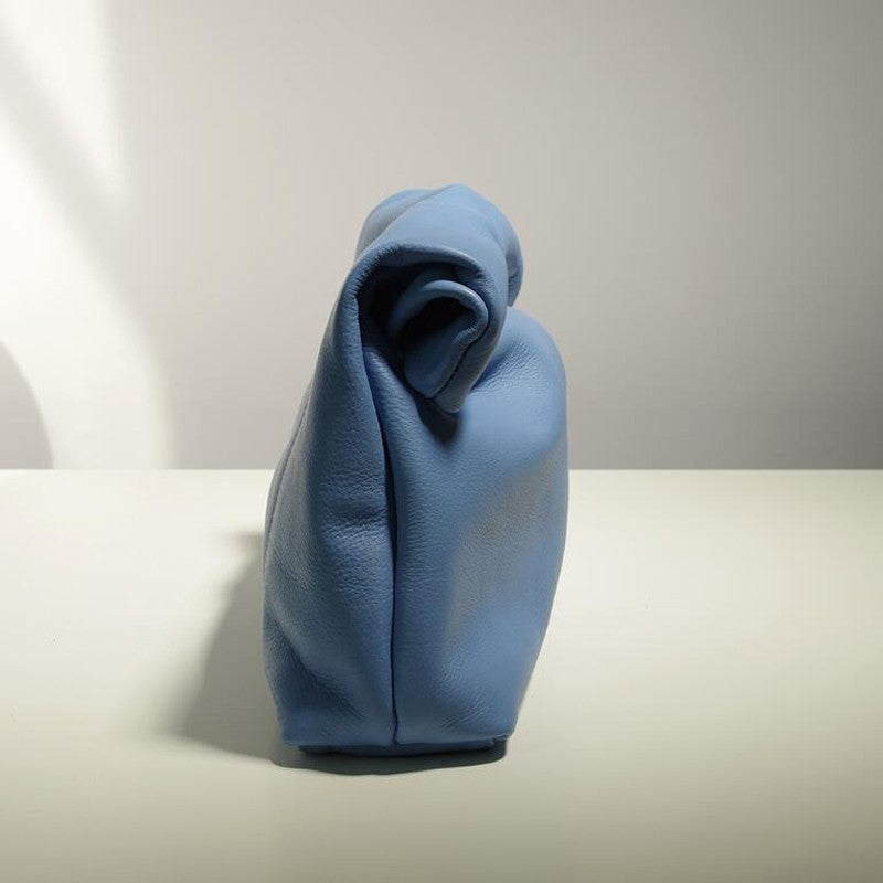 100% genuine leather Cowhide Handbag High Quality Leather Women's Foldable Designer Handbag Simple Magnet Handle Bags