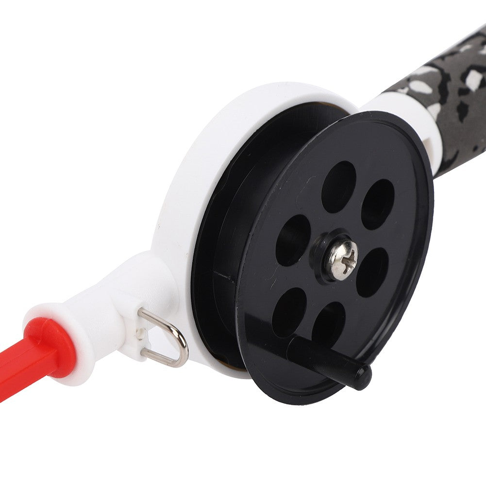 Vara de Pesca de Gelo de Inverno Integrada Portátil de 34cm com Carretilha e Acessórios, Vara de Pesca de Gelo Infantil