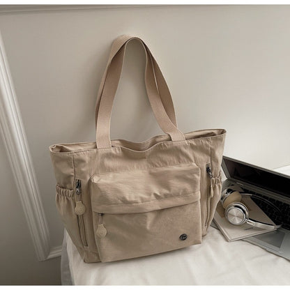 Stylish Nylon Canvas Shoulder Bag for Women Spacious Top Handle Bag Tote Casual  Comfortable and Versatile Texture Commuter Bag