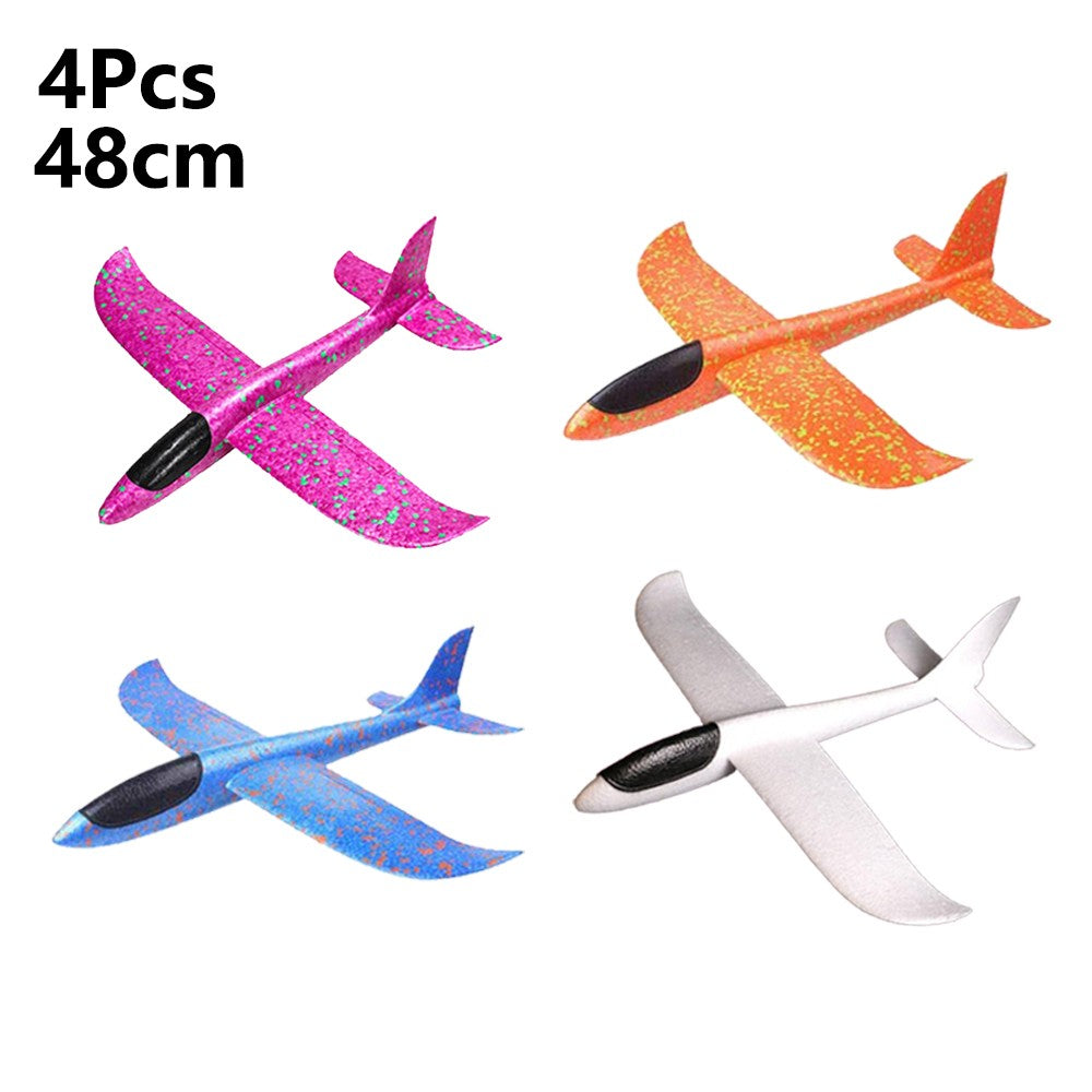 Avião de espuma grande de 36cm x 48cm, planador de avião de arremesso manual, aviões de bolha EPP inerciais, brinquedos de lançamento ao ar livre para crianças e meninos de presente