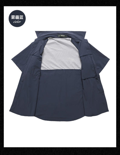 2024 Summer New Cargo Shirt Short Sleeve Men's Cargo T-shirt Outdoor Navy Multi-pocket Breathable Camping Hiking Work Shirts