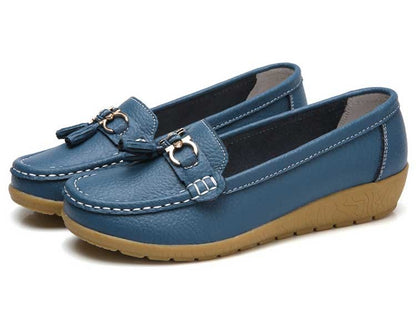 Women Shoes Nurse Loafers Shoes Classics Flats Zapatos Mujer Comfortable Flat Shoes Women White Casual Leather Women's Footwear